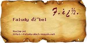 Faludy Ábel névjegykártya