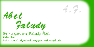 abel faludy business card