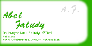abel faludy business card